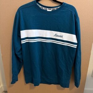 PINK Victoria's Secret Blue and White SweatShirt